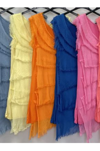 RUFFLE SILK TOP 9577