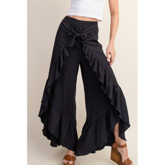 FLOWY RUFFLE PANTS