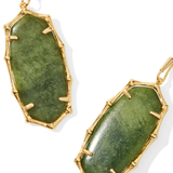 X KENDRA SCOTT ELLE BAMBOO GOLD SAGE SERPENTINE EARRINGS