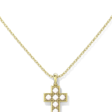 KENDRA SCOTT PEARL CROSS NECKLACE