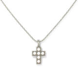 KENDRA SCOTT PEARL CROSS NECKLACE