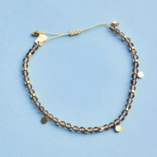 PURA VIDA BRACELET SMOKEY QUARTZ STRING