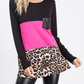 TOP in BLACK/FUSCHIA 1310-10