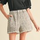 Shorts in Leopard Print Denim