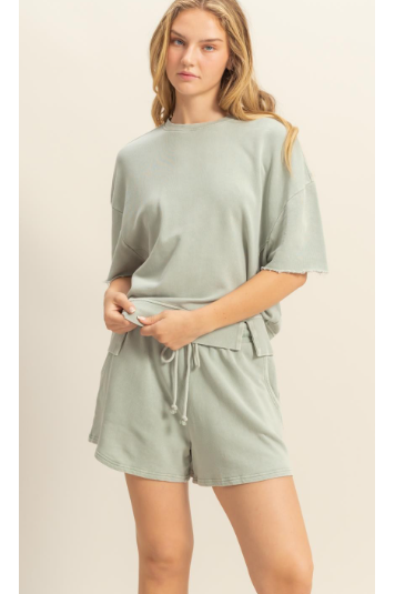 Shorts Set 717 in SAGE