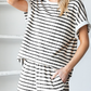 CREAM/BLACK STRIPED TOP