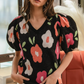 FLORAL PUFF SLEEVE TOP