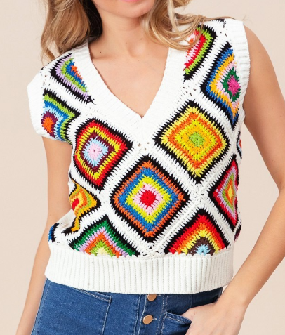 CROCHET PATCH VEST
