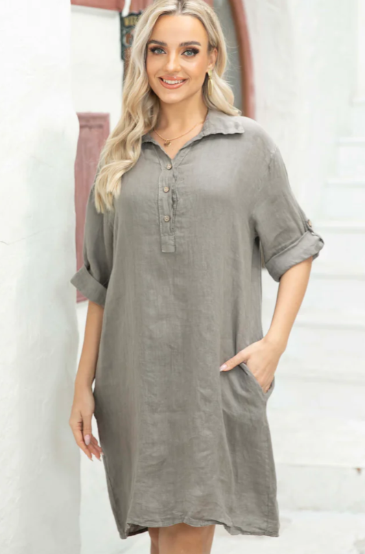 FANGO DRESS in LINEN