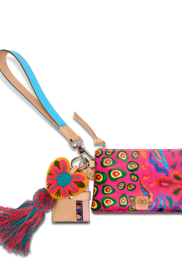 CONSUELA WRISTLET STRAP, SHINY BLUE  4768