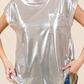 GLOSSY CHAMPAGNE TOP