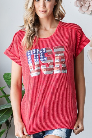 RED USA TOP