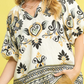 BLACK BUBBLE SLEEVE TOP