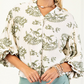 BALLOON SLEEVE TOP in SAGE