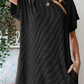 RIBBED DRESS in BLACK 6807