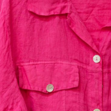 MADE IN ITALY LINEN FRAY EDGE JACKET 2233