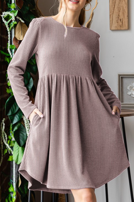 RIBBED DRESS in COCO 6861