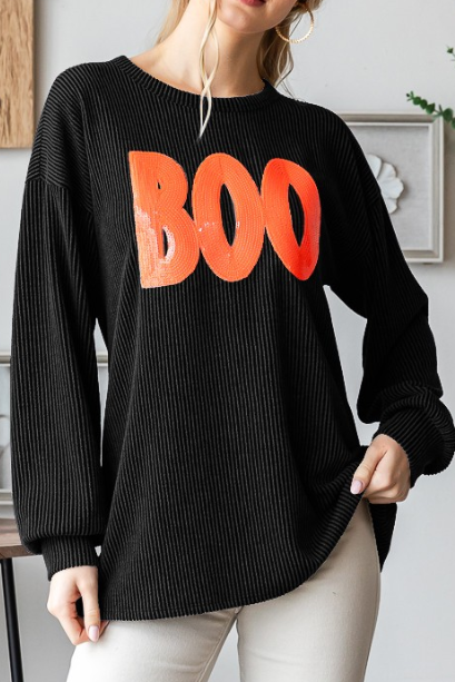 BOO TOP in BLACK 7657