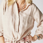 MADE IN ITALY LINEN TIE TOP 8597