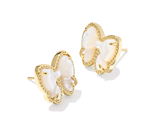 KENDRA SCOTT HALEY BOW GOLD EARRING