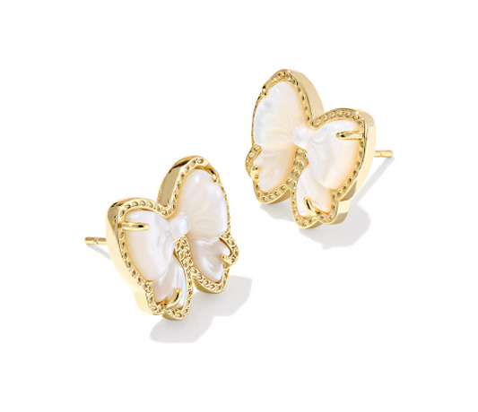 KENDRA SCOTT HALEY BOW GOLD EARRING
