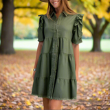 KAIA DRESS 1448 OLIVE
