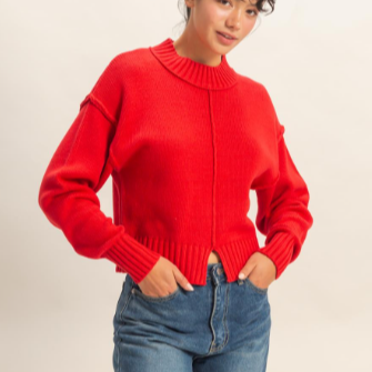 SWEATER 789 RED/PURPLE
