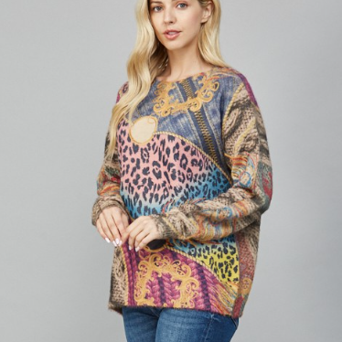 PRINT SWEATER 90427