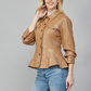 FAUX LEATHER JACKET 75207 CAMEL