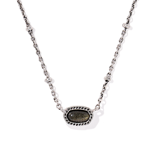 Necklace with a pendant on a white background