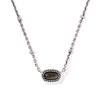 Necklace with a pendant on a white background