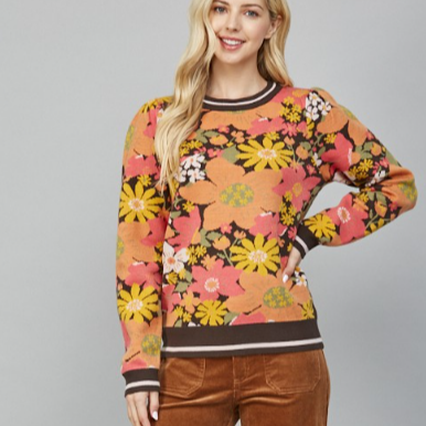 FLORAL SWEATER 12175