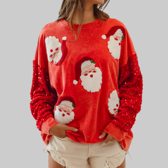 SANTA TOP in RED 1508