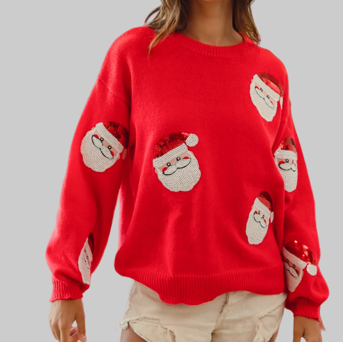 SANTA TOP in RED 5685