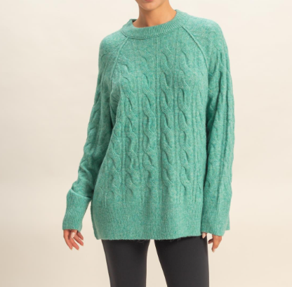 SWEATER 957 in EMERALD or CREAM