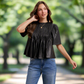 PLEATHER TOP 3243