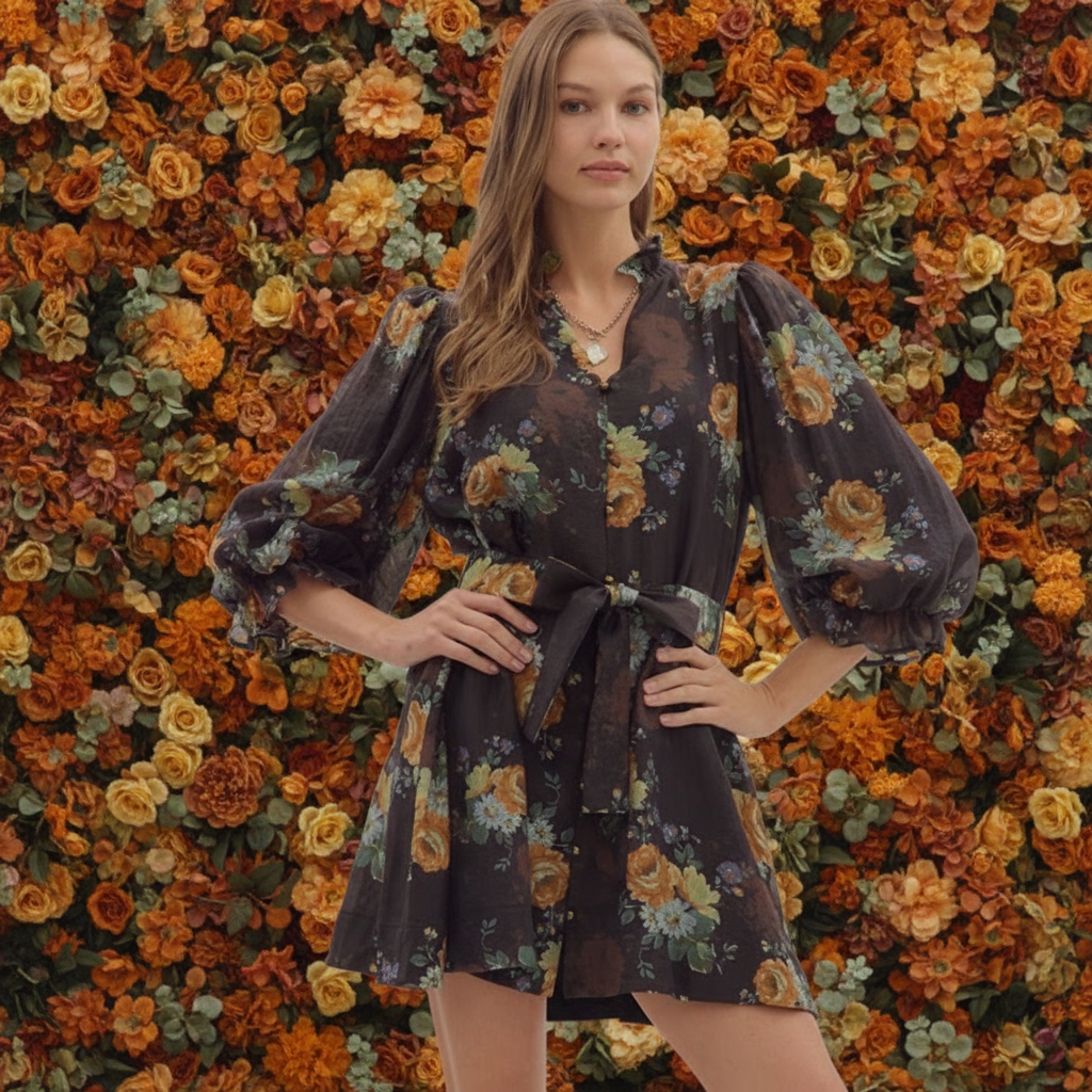 BROWN DRESS 29058