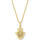 KENDRA SCOTT HAMSA SHORT PENDANT NECKLACE GOLD