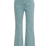Light blue jeans on a white background