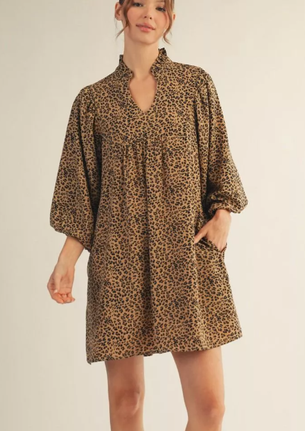 LEOPARD DRESS 14867