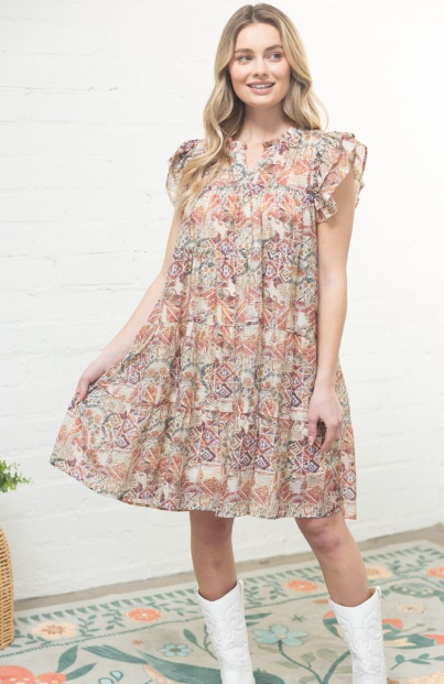 TT RUFFLE DRESS 36476