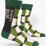MEN’S SOCKS 828 This meeting is Bullshit, crew socks.