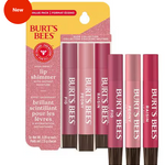 Burt's Bees lip shimmer set with packaging on a white background