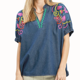 UMGEE CHARLY DENIM TOP 6493