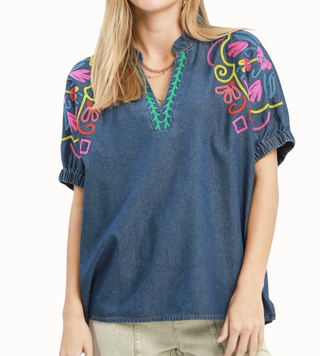 UMGEE MOLLY DENIM TOP 6493