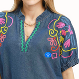 UMGEE CHARLY DENIM TOP 6493