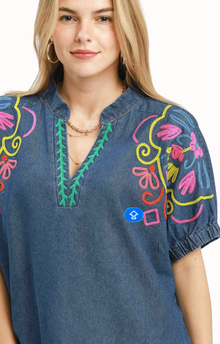 UMGEE MOLLY DENIM TOP 6493