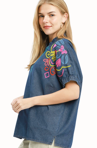 UMGEE MOLLY DENIM TOP 6493