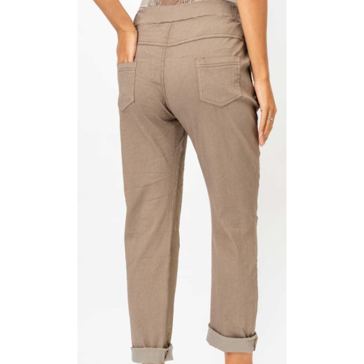 MADE IN ITALY SILVER FOIL JEGGING