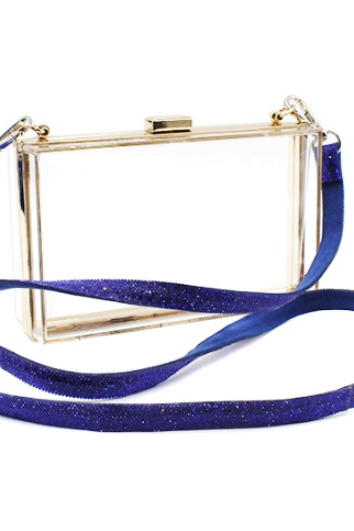 THIN Rhinestone multi-colored handbag strap